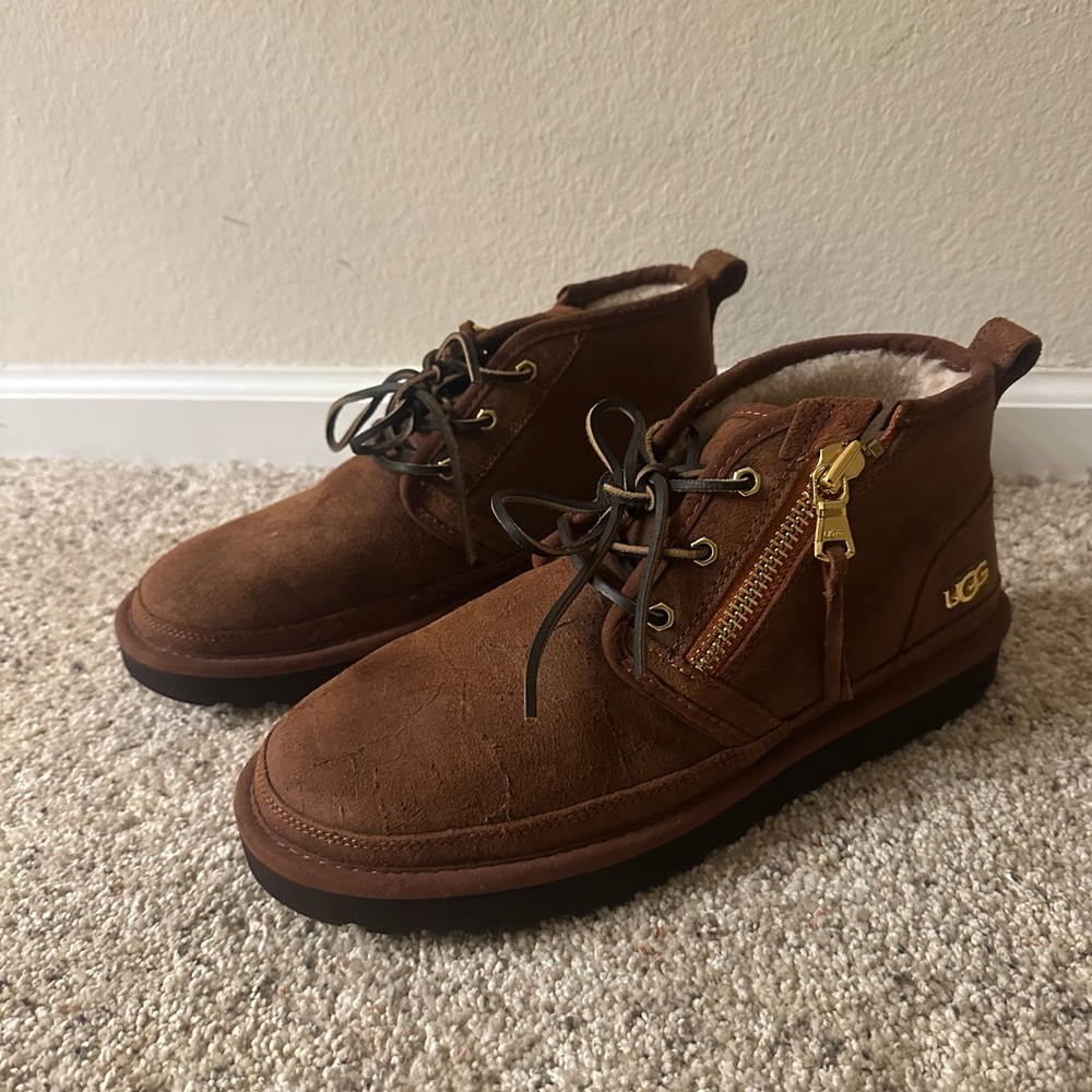 UGG Men's Tan Chukka Boots with Zipper